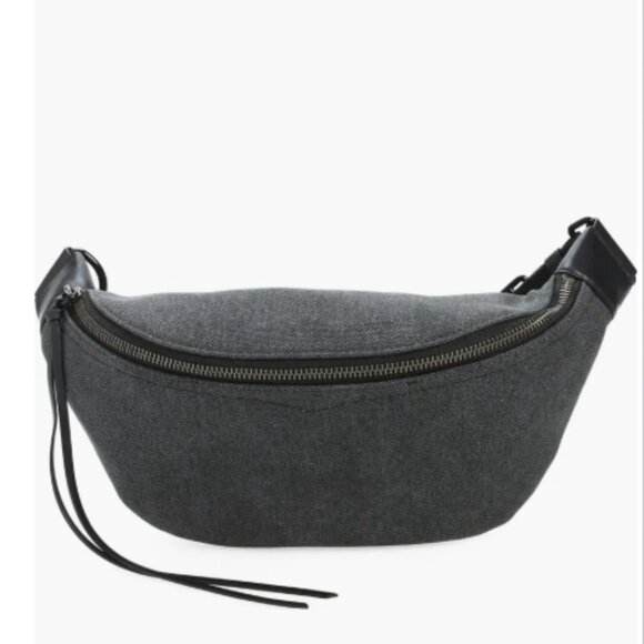 Rebecca Minkoff Bree Belt Bag Black Shellac Dark Gray - Picture 2 of 10